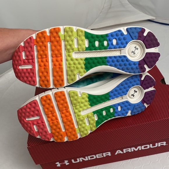 Under Armour tie dye rainbow HOVR Phantom Slip on PRIDE collection sneakers - Picture 5 of 12